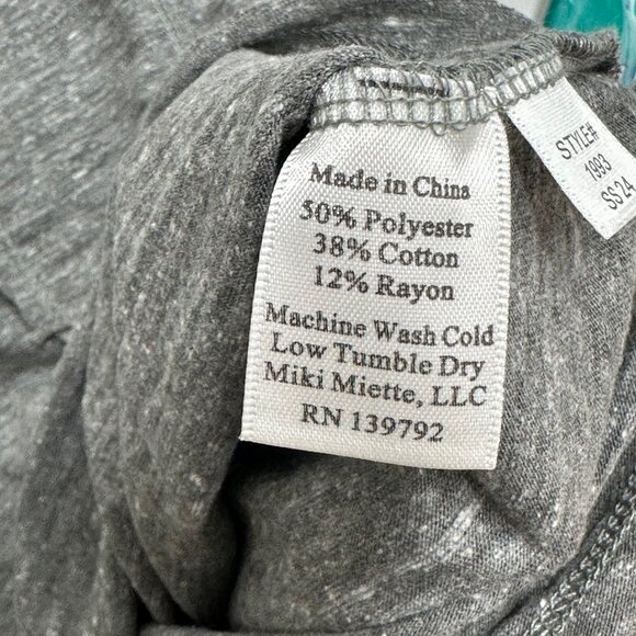 NWT Miki Miette Grey T-Shirt with Pocket, Size 5Y - Picture 6 of 6